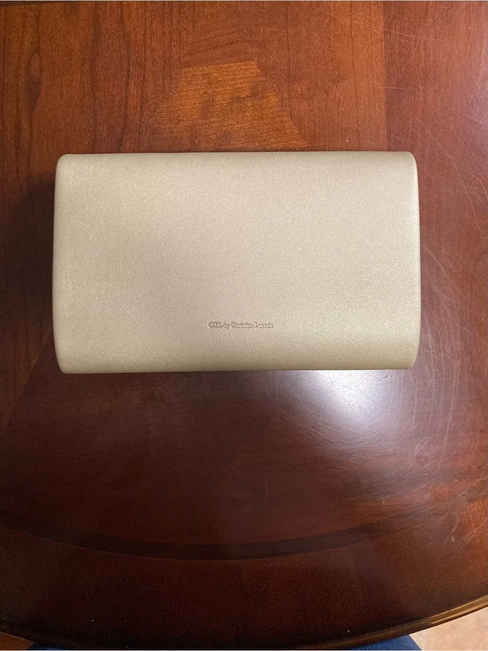 Christian Lacroix Champagne Pearl Envelope Clutch